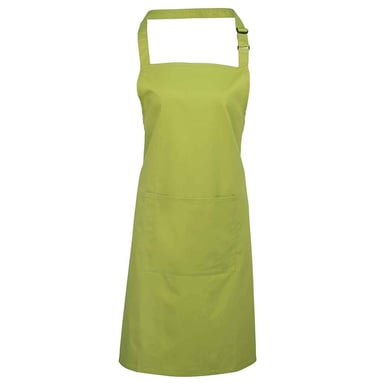 Premier Unisex Adult Colours Collection Pocket Bib Apron (Lime)