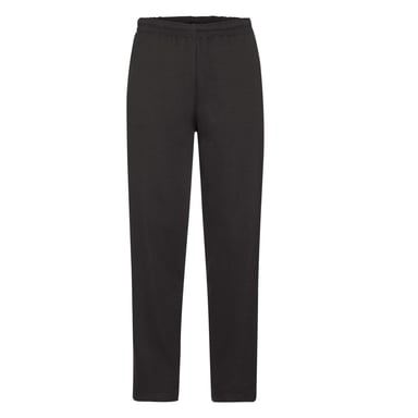 Fruit of the Loom Mens Open Hem Jogging Bottoms (Black)