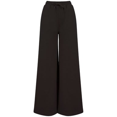 SF Women Womens/Ladies Fashion Sustainable Wide Leg Jogging Bottoms (Black)