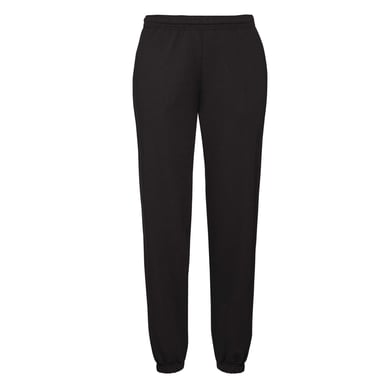 Fruit of the Loom Unisex Adult Classic Elasticated Cuff Jogging Bottoms (Black)
