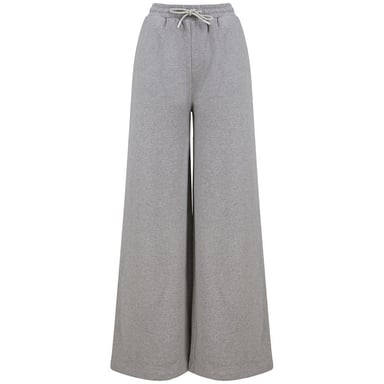 SF Women Womens/Ladies Fashion Sustainable Wide Leg Jogging Bottoms (Heather Grey)