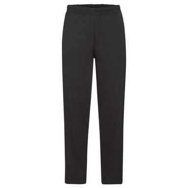 Fruit of the Loom Unisex Adult Classic Open Hem Jogging Bottoms (Black)
