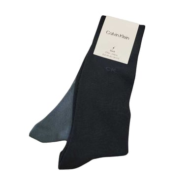 Calvin Klein Mens Embroidered Logo Socks (Grey/Blue)