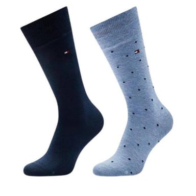 Tommy Hilfiger Mens Dotted Socks (Pack of 2) (Blue/Navy)