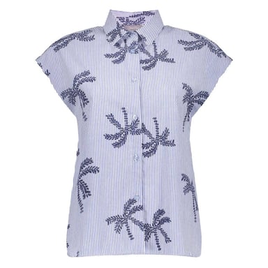 Geisha 63383-70 top stripes & palmtree