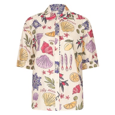 Lofty Manner Blouse korte mouw re13 iris