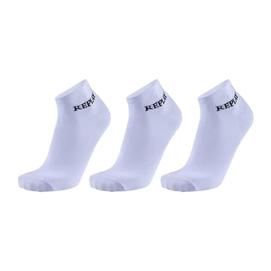 Replay Unisex Adult Banderole Low Cut Socks (Pack of 3) (White/Black)