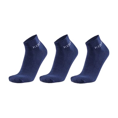 Replay Unisex Adult Banderole Low Cut Socks (Pack of 3) (Dark Blue/Grey)