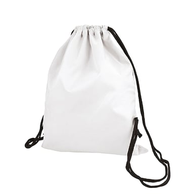 Halfar Taffeta Sport Drawstring Bag (White)