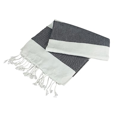 ARTG Hamamzz Hamam Antalya Striped Towel (White/Graphite)