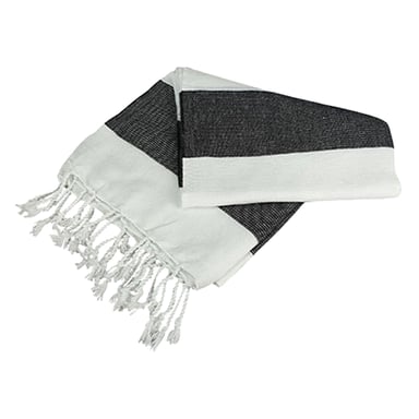 ARTG Hamamzz Hamam Antalya Striped Towel (White/Black)