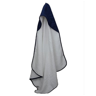 ARTG Baby Print-Me Hooded Towel (White/French Navy)