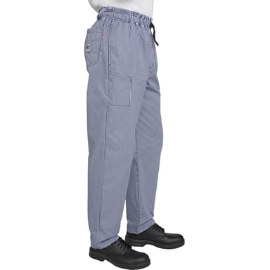 Le Chef Unisex Adult Professional Checked Chef Trousers (Blue)