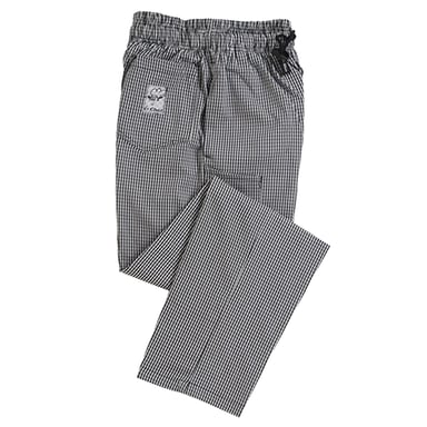 Le Chef Unisex Adult Professional Checked Chef Trousers (Black)