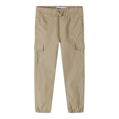 Minoti Boys Woven Patch Elasticated Waist Cargo Trousers (Beige)