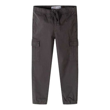 Minoti Boys Woven Patch Elasticated Waist Cargo Trousers (Grey)