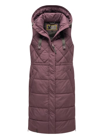 Marikoo long padded vest with hood & magnets – model Narikaa