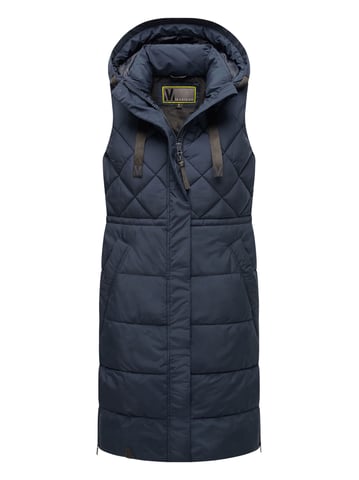 Marikoo long padded vest with hood & magnets – model Narikaa