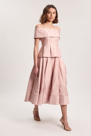 Textured Tailored Twill Full Skirt