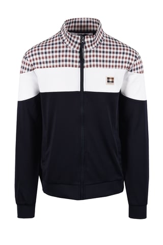AQUASCUTUM CC SHOULDER TRACK TOP NAVY