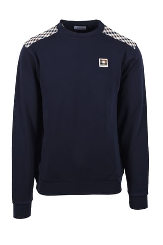 AQUASCUTUM LAMINA CREWNECK SWEATSHIRT NAVY