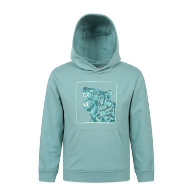 Mountain Warehouse Childrens/Kids Bear Glow In The Dark Hoodie (Light Blue)