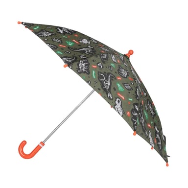 Mountain Warehouse Childrens/Kids Dinosaur Skeleton Folding Umbrella (Dark Green)