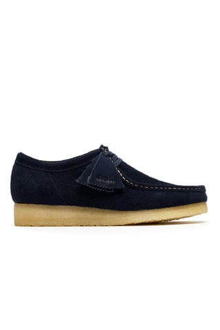 CLARKS ORIGINALS WALLABEE SHOE NAVY SUEDE