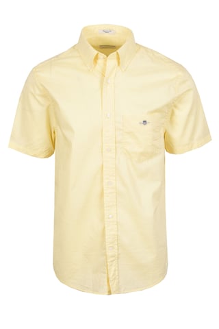 GANT REG POPLIN SHORT SLEEVE SHIRT VANILLA YELLOW