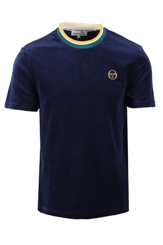 SERGIO TACCHINI MONTE VELOUR T-SHIRT MARITIME BLUE