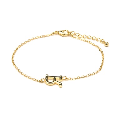 Luxenter 18k yellow gold finish bracelet - Alphabet