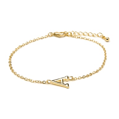 Luxenter 18k yellow gold finish bracelet - Alphabet