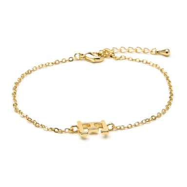 Luxenter 18k yellow gold finish bracelet - Alphabet