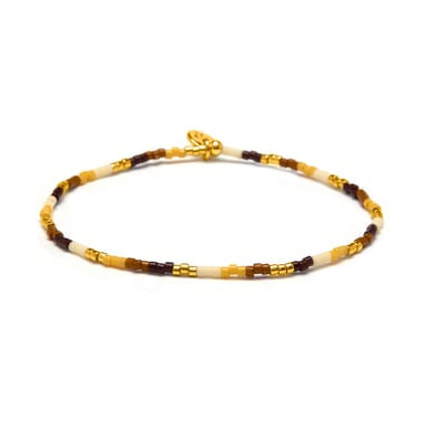 Luxenter Multicoloured crystal bracelet with 18k yellow gold finish - Xanvi