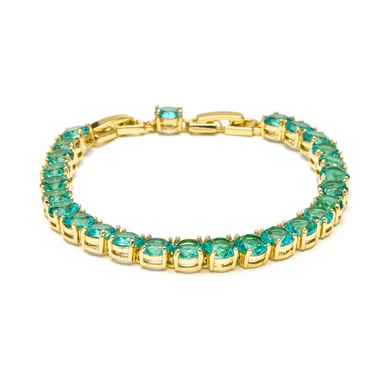 Luxenter Bracelet with Green Paraiba Hydrothermal Quartz, 18k yellow gold finish - Dragki