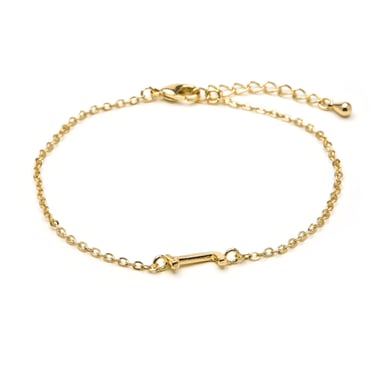 Luxenter 18k yellow gold finish bracelet - Alphabet