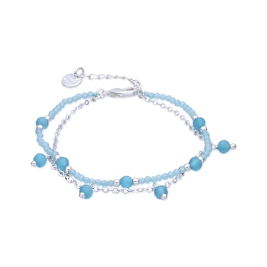 Luxenter Blue Crystal Bracelet with rhodium finish - Aira