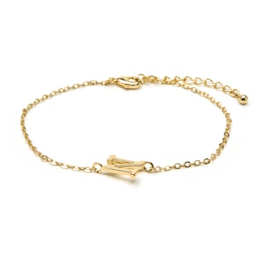 Luxenter 18k yellow gold finish bracelet - Alphabet