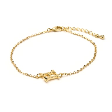 Luxenter 18k yellow gold finish bracelet - Alphabet
