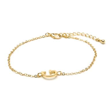 Luxenter 18k yellow gold finish bracelet - Alphabet