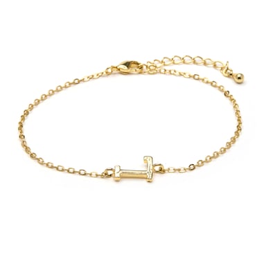 Luxenter 18k yellow gold finish bracelet - Alphabet