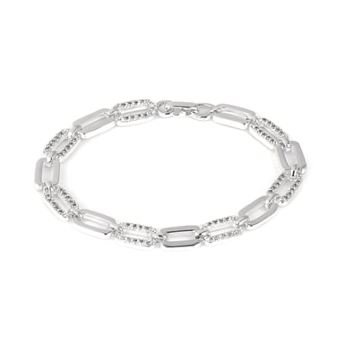 Luxenter Rhodium-plated brilliant zirconia bracelet - Asgoth