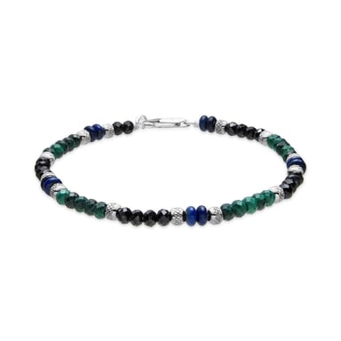 Luxenter Silver-finished bracelet with malachite - Ipola