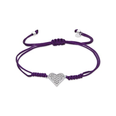 Luxenter Silver-finished bracelet with brilliant-cut cubic zirconia - Heart