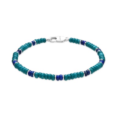 Luxenter Silver-finished and Turquoise bracelet - Ipola