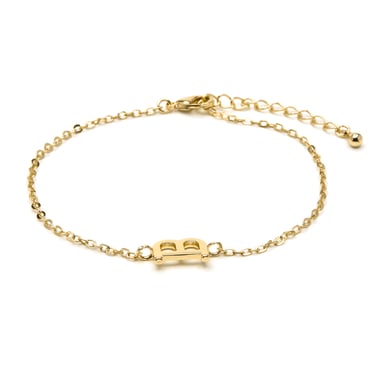 Luxenter 18k yellow gold finish bracelet - Alphabet