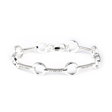 Luxenter Rhodium-plated Brilliant Zirconia Bracelet - Dimaran