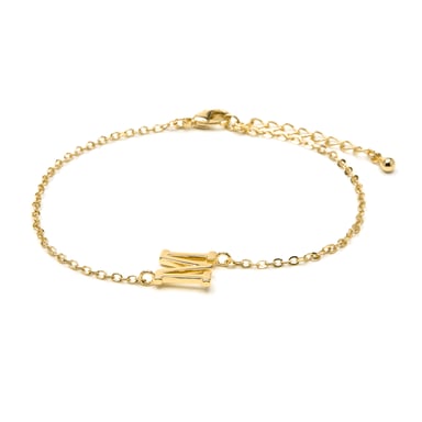 Luxenter 18k yellow gold finish bracelet - Alphabet