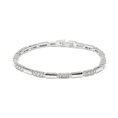Luxenter Rhodium-plated Brilliant Zirconia Bracelet - Tavli