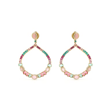 Luxenter 925 Sterling Silver and Emerald Zirconia Earrings with 18k Yellow Gold Finish - Gwane